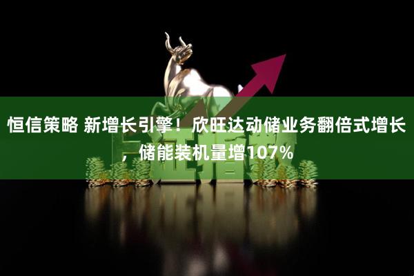 恒信策略 新增长引擎！欣旺达动储业务翻倍式增长，储能装机量增107%
